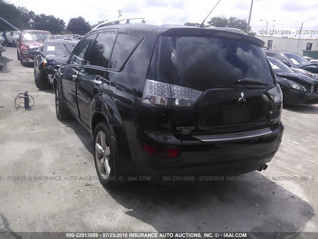 JA4MT41X18Z020755 - 2008 MITSUBISHI OUTLANDER XLS BLACK photo 3