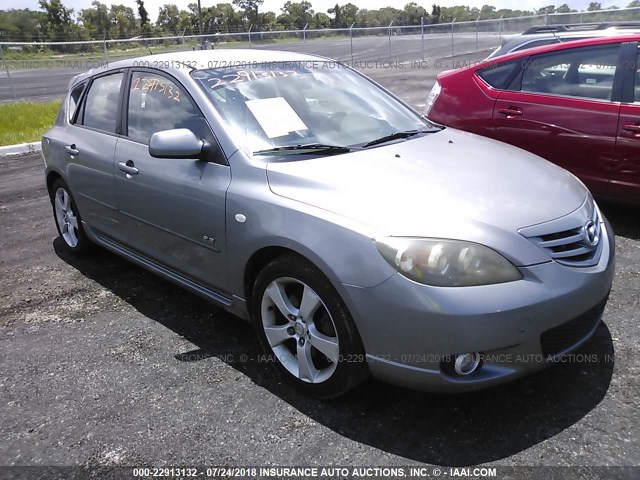 JM1BK143X41201000 - 2004 MAZDA 3 HATCHBACK SILVER photo 1