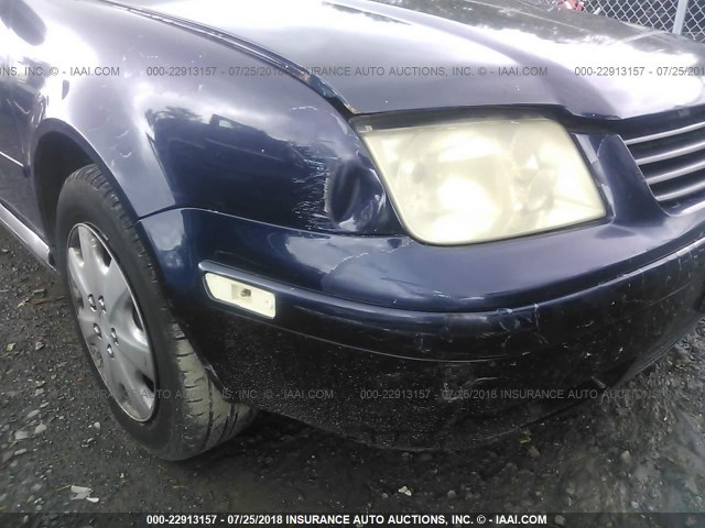 3VWSC29M1YM002752 - 2000 VOLKSWAGEN JETTA GLS Dark Blue photo 6