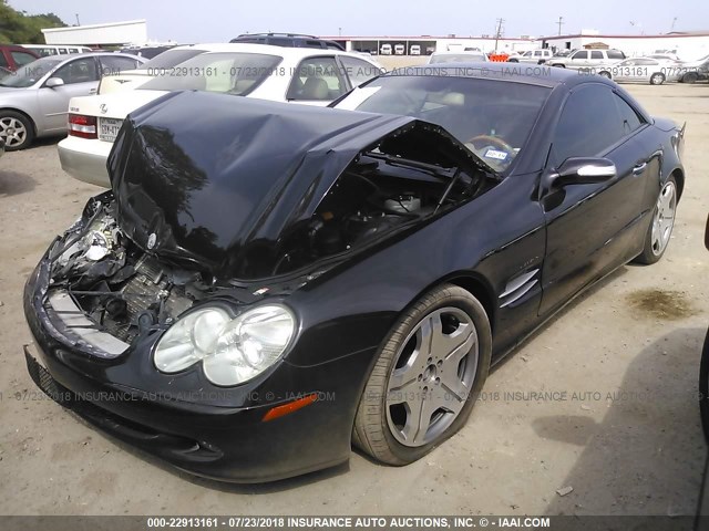 WDBSK75F54F085699 - 2004 MERCEDES-BENZ SL 500 BLACK photo 2