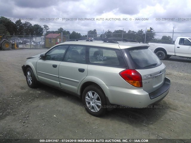 4S4BP61C257336291 - 2005 SUBARU LEGACY OUTBACK 2.5I Pewter photo 3