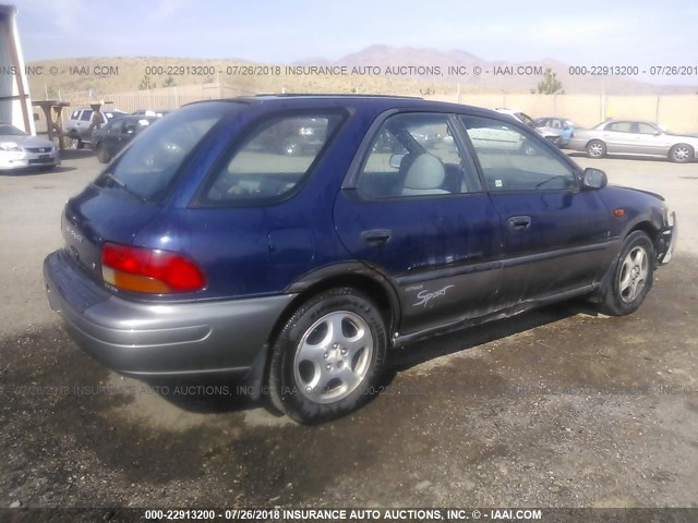 JF1GF4852VH804156 - 1997 SUBARU IMPREZA OUTBACK BLUE photo 4