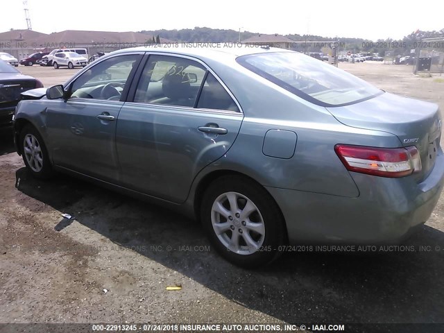 4T4BF3EKXAR055814 - 2010 TOYOTA CAMRY SE/LE/XLE GREEN photo 3