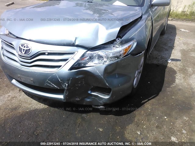 4T4BF3EKXAR055814 - 2010 TOYOTA CAMRY SE/LE/XLE GREEN photo 6
