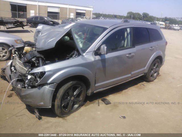 3C4PDCGG4FT632485 - 2015 DODGE JOURNEY CROSSROAD SILVER photo 2