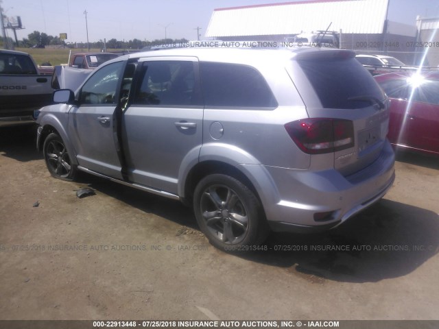 3C4PDCGG4FT632485 - 2015 DODGE JOURNEY CROSSROAD SILVER photo 3