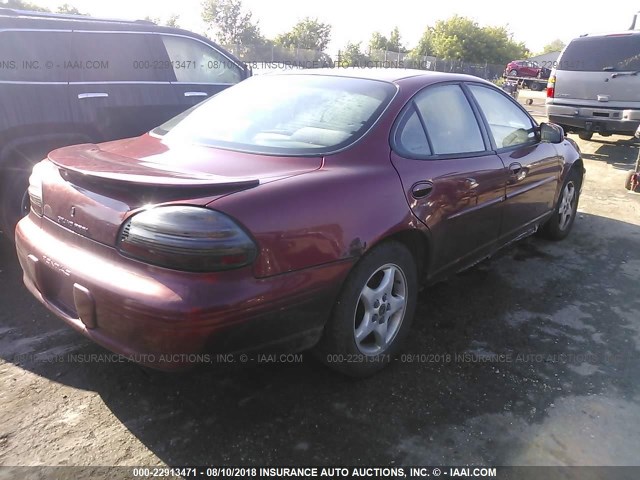 1G2WK52J41F248858 - 2001 PONTIAC GRAND PRIX SE BURGUNDY photo 4