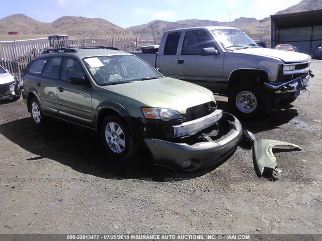 4S4BP61C257339837 - 2005 SUBARU LEGACY OUTBACK 2.5I GREEN photo 1