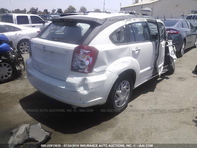 1B3HB78K77D331870 - 2007 DODGE CALIBER R/T WHITE photo 4