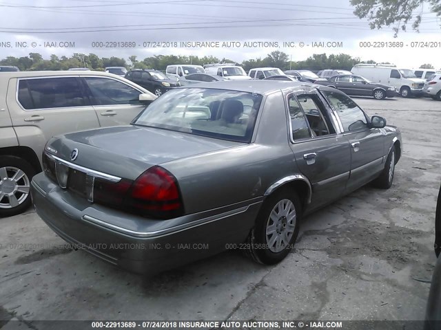 2MEFM74W04X670806 - 2004 MERCURY GRAND MARQUIS GS GRAY photo 4