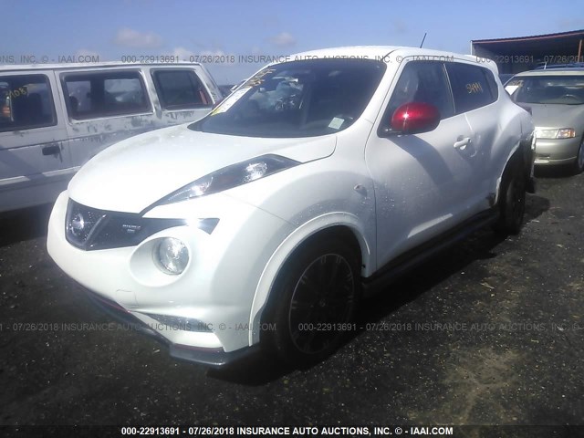 JN8DF5MR5ET100420 - 2014 NISSAN JUKE NISMO RS WHITE photo 2