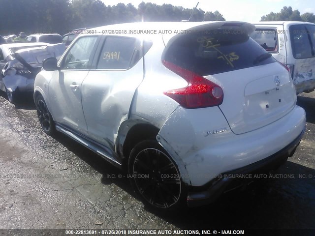 JN8DF5MR5ET100420 - 2014 NISSAN JUKE NISMO RS WHITE photo 3