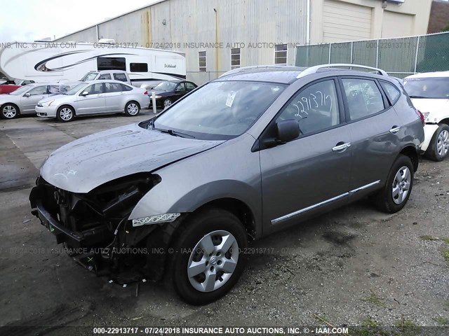 JN8AS5MV9FW761430 - 2015 NISSAN ROGUE SELECT S GRAY photo 2