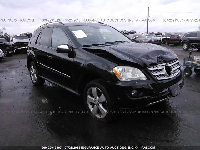 4JGBB86E59A524154 - 2009 MERCEDES-BENZ ML 350 BLACK photo 1