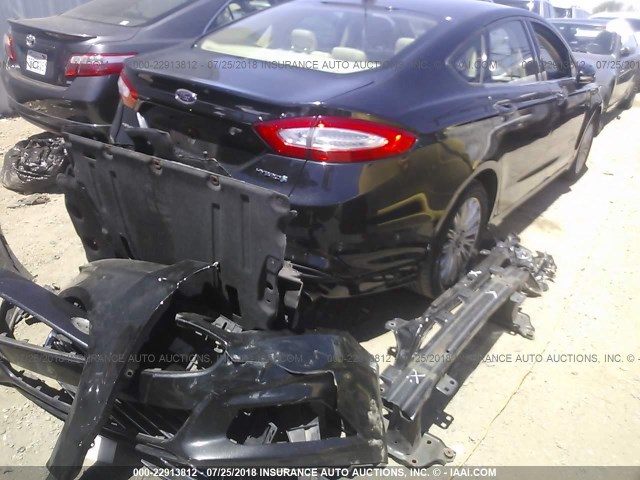 3FA6P0LU5DR195240 - 2013 FORD FUSION SE HYBRID BLACK photo 4