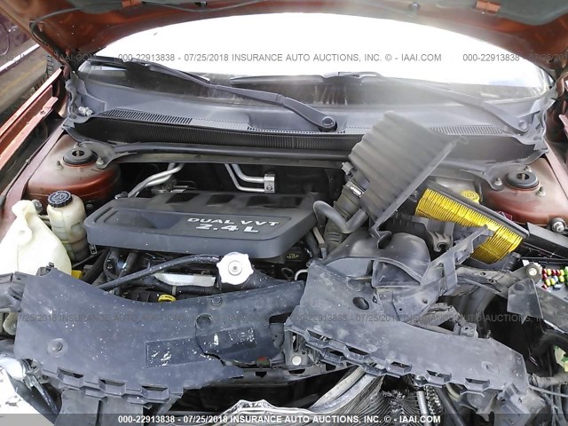 1C3CDZAB8CN243749 - 2012 DODGE AVENGER SE ORANGE photo 10