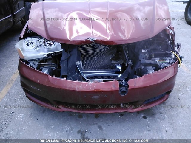 1C3CDZAB8CN243749 - 2012 DODGE AVENGER SE ORANGE photo 6