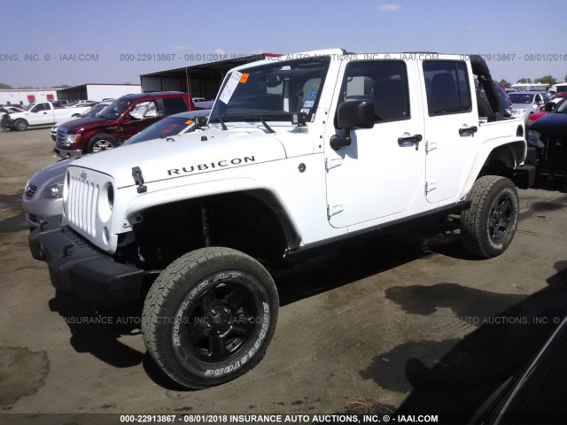 1C4BJWFG9GL190600 - 2016 JEEP WRANGLER UNLIMITE RUBICON WHITE photo 2