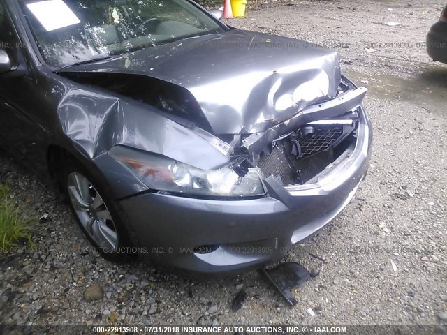 1HGCS118X9A005703 - 2009 HONDA ACCORD EXL GRAY photo 6