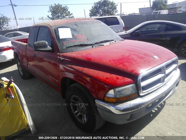 1B7GL42N42S505679 - 2002 DODGE DAKOTA SLT RED photo 1