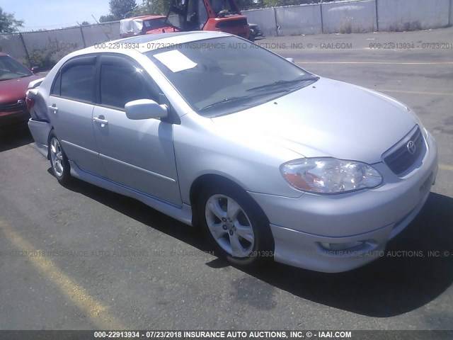 2T1BY30E85C391541 - 2005 TOYOTA COROLLA XRS SILVER photo 1