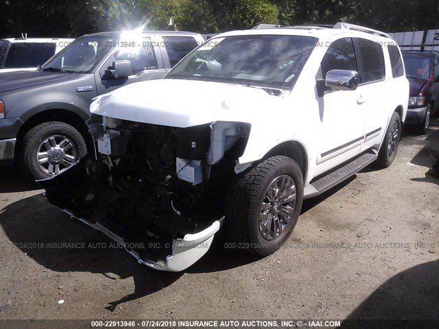 5N1AA0NC7FN601871 - 2015 NISSAN ARMADA SV/SL/PLATINUM WHITE photo 2