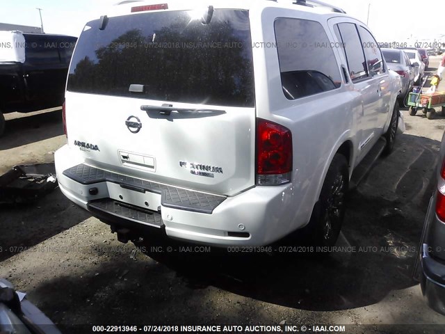 5N1AA0NC7FN601871 - 2015 NISSAN ARMADA SV/SL/PLATINUM WHITE photo 4