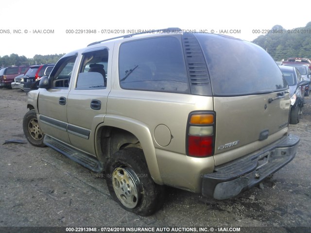 1GNEC13T75R176336 - 2005 CHEVROLET TAHOE C1500 GOLD photo 3