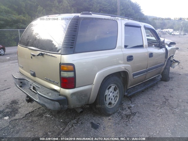 1GNEC13T75R176336 - 2005 CHEVROLET TAHOE C1500 GOLD photo 4