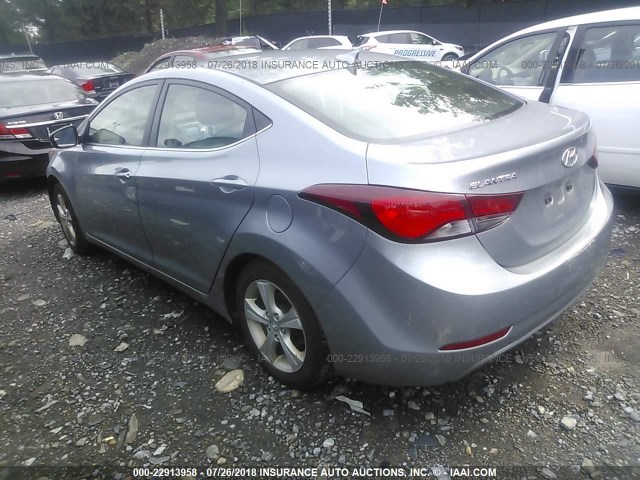 5NPDH4AE2GH774310 - 2016 HYUNDAI ELANTRA SE/SPORT/LIMITED GRAY photo 3