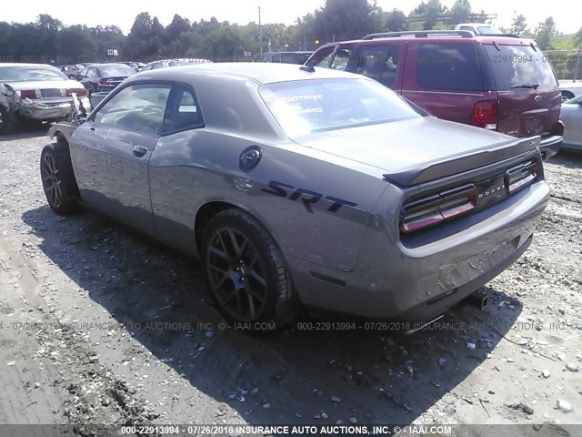 2C3CDZFJ3HH601503 - 2017 DODGE CHALLENGER R/T 392 GRAY photo 3