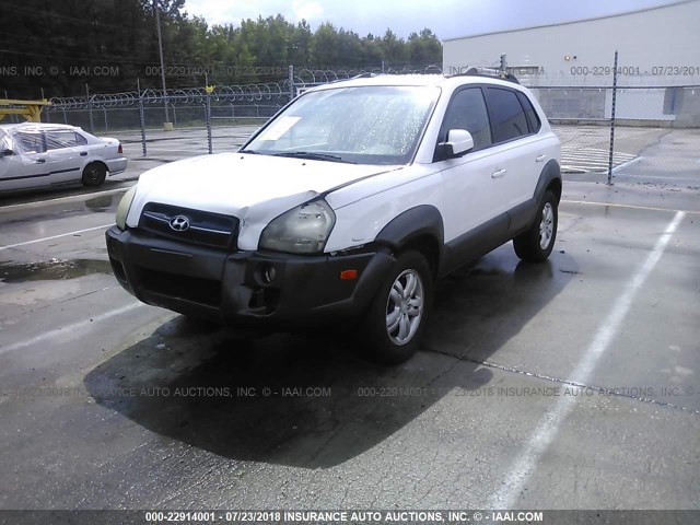 KM8JN12D87U485823 - 2007 HYUNDAI TUCSON SE/LIMITED WHITE photo 2