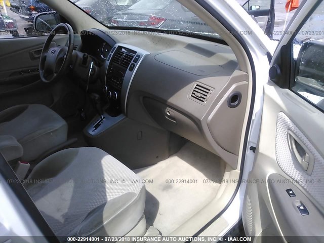 KM8JN12D87U485823 - 2007 HYUNDAI TUCSON SE/LIMITED WHITE photo 5