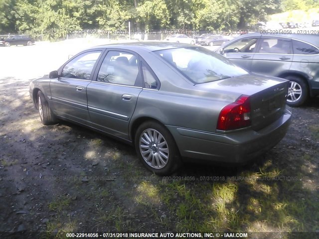 YV1TH592761441466 - 2006 VOLVO S80 2.5T GRAY photo 3