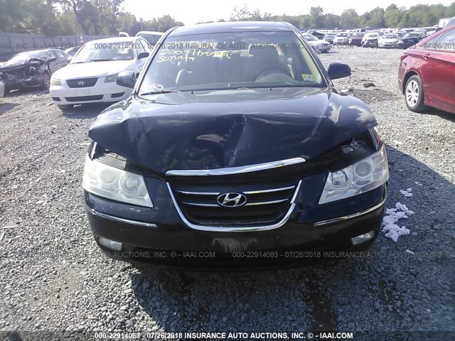 5NPEU46F49H410412 - 2009 HYUNDAI SONATA SE/LIMITED BLACK photo 6