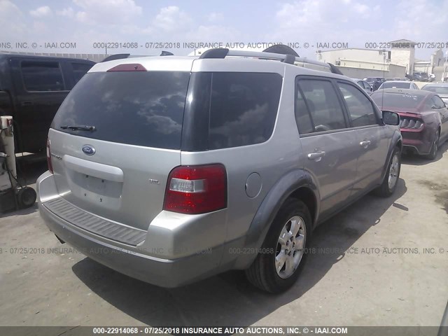 1FMDK02187GA37196 - 2007 FORD FREESTYLE SEL GRAY photo 4