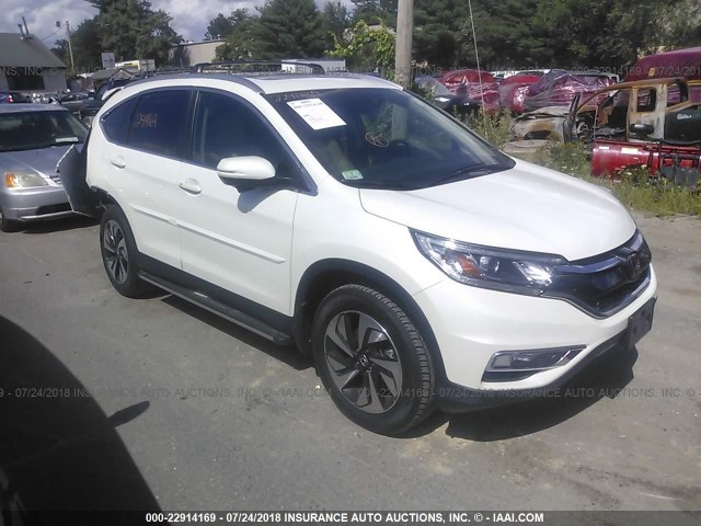 5J6RM4H95FL080158 - 2015 HONDA CR-V TOURING WHITE photo 1