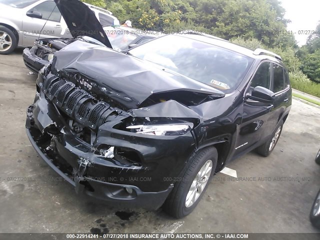 1C4PJMCS1FW653765 - 2015 JEEP CHEROKEE LATITUDE BLACK photo 2