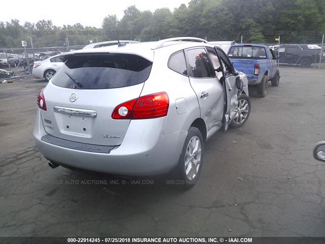 JN8AS5MV4BW287865 - 2011 NISSAN ROGUE S/SV/KROM SILVER photo 4