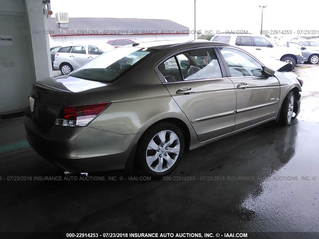 1HGCP26848A128511 - 2008 HONDA ACCORD EXL BEIGE photo 4