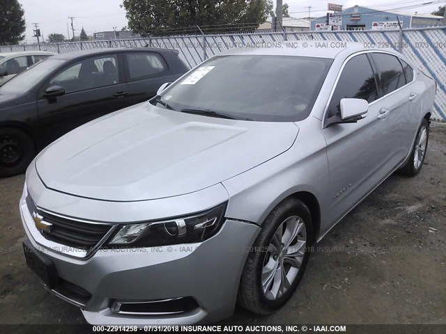 1G1115SL0EU163424 - 2014 CHEVROLET IMPALA LT SILVER photo 2