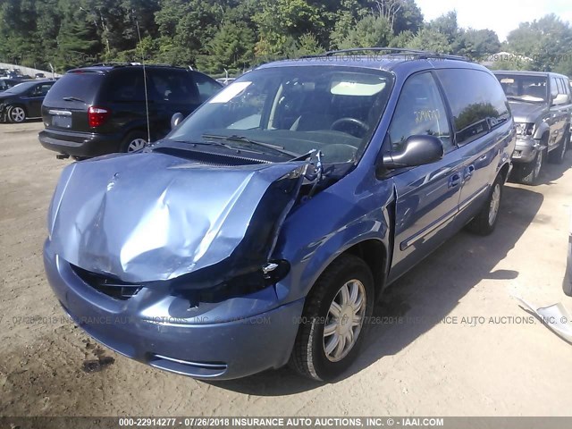 2A4GP54L07R318187 - 2007 CHRYSLER TOWN & COUNTRY TOURING BLUE photo 2