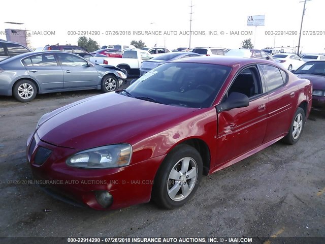 2G2WP552371201309 - 2007 PONTIAC GRAND PRIX RED photo 2