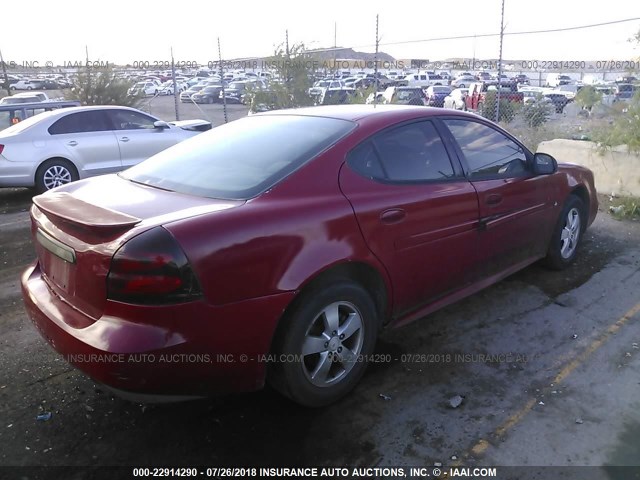 2G2WP552371201309 - 2007 PONTIAC GRAND PRIX RED photo 4