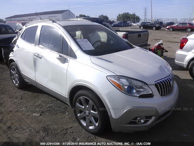 KL4CJDSB4DB054552 - 2013 BUICK ENCORE PREMIUM WHITE photo 1