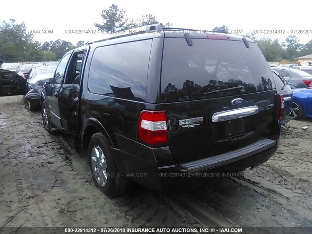 1FMFK195X7LA88522 - 2007 FORD EXPEDITION EL LIMITED BLACK photo 3