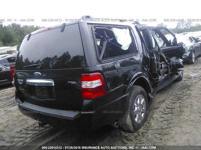 1FMFK195X7LA88522 - 2007 FORD EXPEDITION EL LIMITED BLACK photo 4