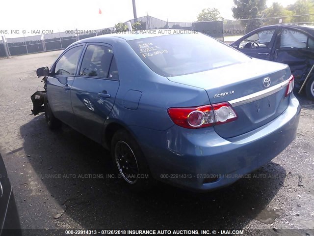 5YFBU4EE0DP139212 - 2013 TOYOTA COROLLA S/LE BLUE photo 3