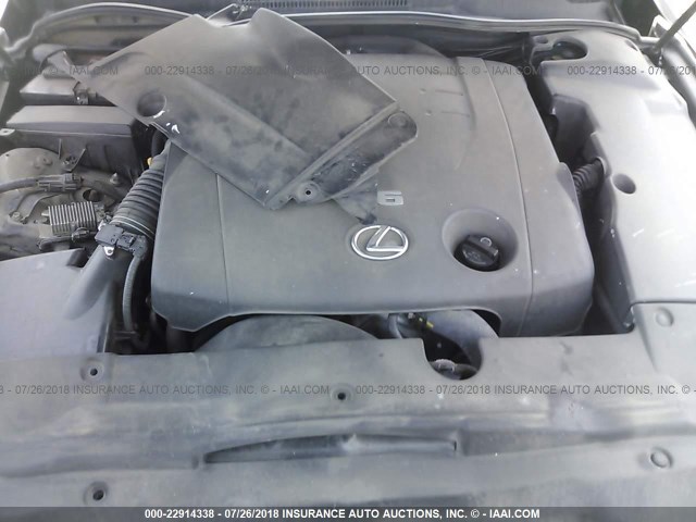 JTHCK262182020543 - 2008 LEXUS IS 250 BLACK photo 10