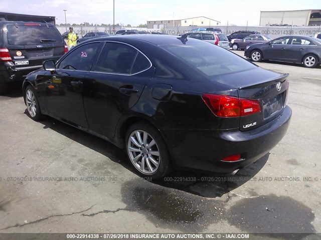 JTHCK262182020543 - 2008 LEXUS IS 250 BLACK photo 3